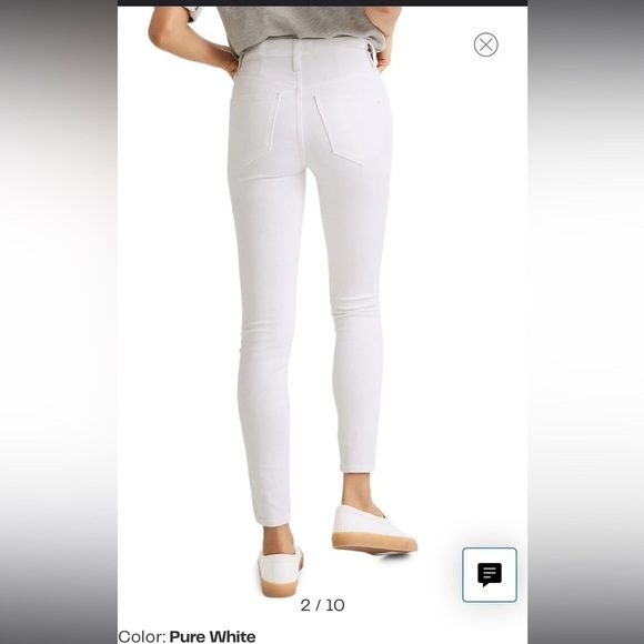Madewell Curvy High Rise Skinny Jeans in Pure White - Picture 2 of 16